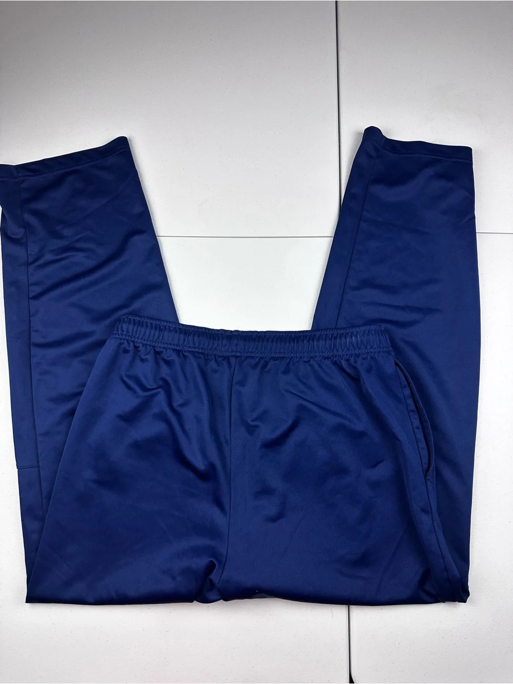 Nike Dark Blue Training Track Pants with Black Swoosh
